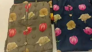 Cotton Satin Digital Print Pattern Dress Material