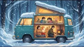 Уютное снежное приключение в нашем автодоме Mobihome 🚐 Строим снеговика и едим теплую лапшу в сти...