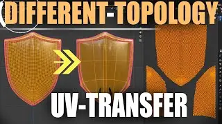 Перенос UV-карты Blender с РАЗНОЙ топологией