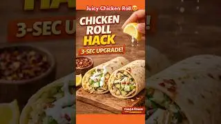 Chicken Roti Roll Juicy &Crunchy in Seconds🤩#shortsfeed #recipe #food #tasty #indianfood
