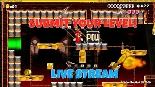 [Live Stream🔴] Nintendo Super Mario Maker Submit your level! Wii U