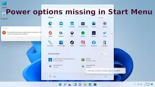 How to fix shut down option missing Windows 11 | no power options available in start menu windows 11