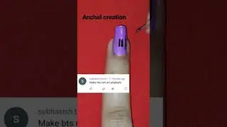 Easy BTS Nail Art Design 💅#nailart #youtube #short