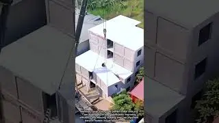 How Does a Crane Assemble a Modular House?
