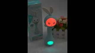 Infant Music Flashing Teether Rattle Mobiles Toys Cute Rabbit Hand Bell #youtubeshorts