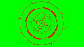Futuristic  High tech circle green screen animatio480P