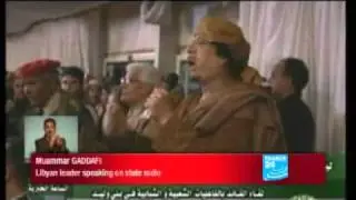 Libyan leader Muammar Gaddafi warns Benghazi residents.