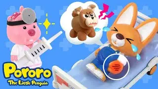 Eddy Gets a Dog Bite 🐶 | Pororo & Loopy Hospital Play🏥  | Healthy Habits for Kids