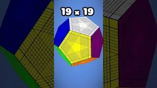 Megaminx cube  1&times;1 to 19&times;19. #shrots #rubikscube #megamix