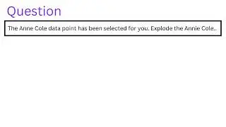 The Anne Cole data point has been selected for you. Explode the Annie Cole..