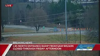 I-85 on-ramp in Charlotte blocked for extended period