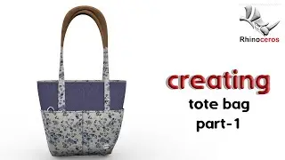 Tote Bag Design in Rhino &ndash; Part-1-3D Modeling & Rendering Tutorial Series