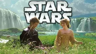 Naboo Waterfalls ◈ STAR WARS inspired ASMR Ambience ◈ Birds, Waterfalls, Wind in the Grass, Sunset