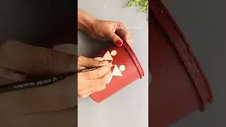 Warli pot painting/ warli art#youtubeshorts #shorts #planter #warliart #diy