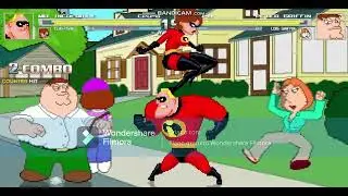 mugen mr incredible and elastigirl vs peter and lois