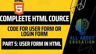 User form in HTML | create form in HTML