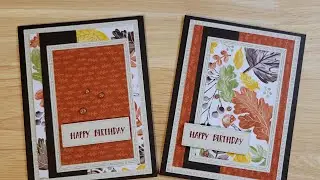 Simple Birthday Card using The Right Words and Gathering Together DSP from Stampin' Up!