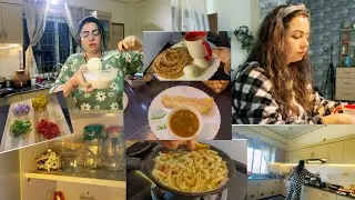Aaj Kal views ni hai dosto,,😌😌Delicious dosa roll,, N cheese pasta,, n lunch full day work 