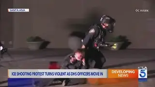Video shows ICE protest&nbsp;turn&nbsp;violent in Southern California&nbsp;amid nationwide uproar