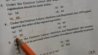 Labour Law MCQs with answers
