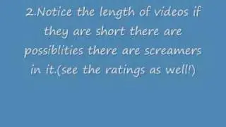 How to avoid screamers.