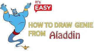 HOW TO EASILY DRAW A GENIE FROM THE CARTOON ALADDIN