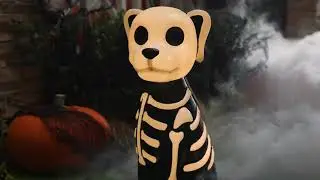Skeleton Dog Halloween Blow Mold &ndash; 24
