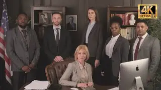 📸 Diplomatic Group Portrait | Free 4K Stock Footage for Legal & Government Intros