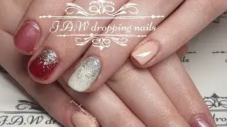 Gel polish! safe removal with E-file, prep and fresh gel polish application with  glitter fade
