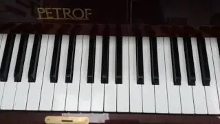 B minor scale - natural - piano - one octave