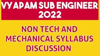 NON TECH SYLLABUS and  MECHANICAL ENGINEERING SYLLABUS DISCUSSION | VYAPAM SUB ENGINEER