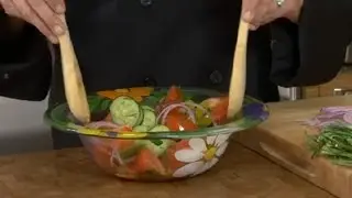 Cold Vegetable Salad Tossed With Olive Oil : Conventional Cooking