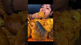 EATING SPICY FISH CURRY🔥🤤🐟||CHICKEN CURRY WITH RICE ASMR EATING CHALLENGE 🥵😋#ytshorts #mukbang