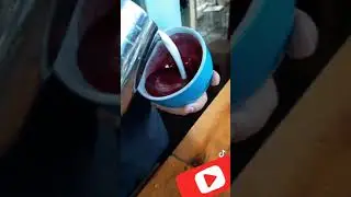 Red velvet latte art(heart shape)
