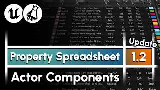 Property Spreadsheet 1.2 Update - Unreal Engine 5