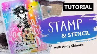 Stencil & Stamp on Water-Based Inks | Step-by-Step Tutorial