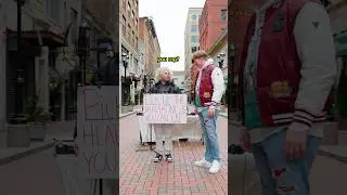 The Giggle Monster came with the vibes! #pickuptheheadphones #streetperformer #freestyle