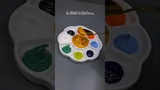 🎨 Gold vs primary colors - satisfying color mixing #satisfying #mixingcolors #colorwinka