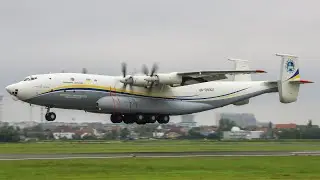 Amazing Antonov AN-22 Takeoff & Steep Climb
