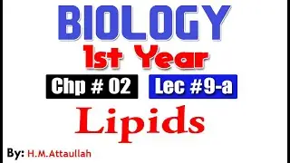 Lipids | Chapter 2  | 1st year Biology | Lec. # 9-a