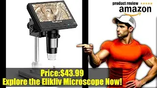Buy Elikliv Microscope, LCD Digital Coin Microscope 1000x, Coin Magnifier with 8 Adjustable LED
