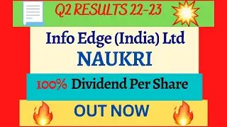 Naukri Q2 Results 2022, Info Edge, 100% Dividend, Info Edge Naukri Result, News and Chart