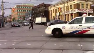 Toronto Police escort Ambulance