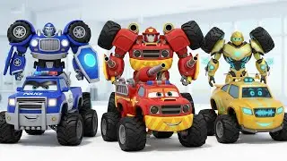 Monster Trucks Squad: The Colors Song, Learn Colors with Rescue Robots | Nursery Rhymes & Kids Songs