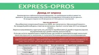 Новый прибыльный бизнес.express-opros.com. Презентация.