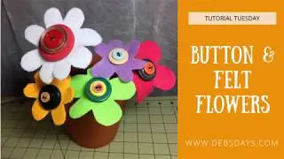 Make Flowers From Buttons and Felt - Easy Homemade DIY Craft Project