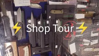 Quick tour of a local knife shop Green Valley Custom knives! Info in description!