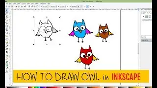 How to make vector owl in inkscape video tutorial