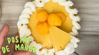 Postre de mango sin gluten sin lácteos muy saludable. Mousse de mango