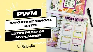 Plan with Me- Important School Dates